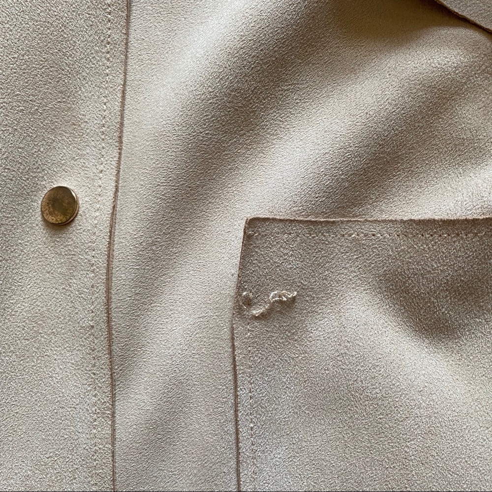 Zara Faux Suede Jacket Trench - Picture 8 of 10